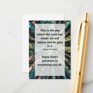 Psalm 118:24 Dit is de dag waarop de Heer ma heeft Informatiekaartje