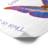 Psalm 118:24 en Waterverf Butterfly Poster (Hoek)