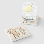 Psalm 118:24 Rejoice and be Glad, Autumn Trees Stenen Onderzetter (Zijkant)