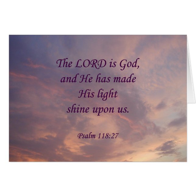 Psalm 118:27 Heer is God (Voorkant Horizontaal)