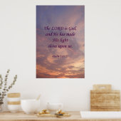 Psalm 118:27 Heer is God Poster (Keuken)