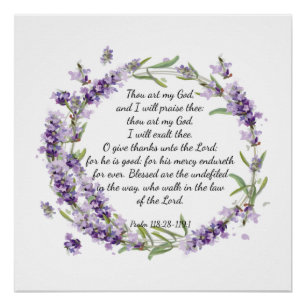 psalm 118: 28-119:1 poster perfect poster