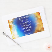 Psalm 118:8 rechthoekige sticker (Envelop)