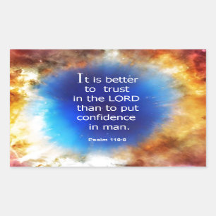 Psalm 118:8 rechthoekige sticker