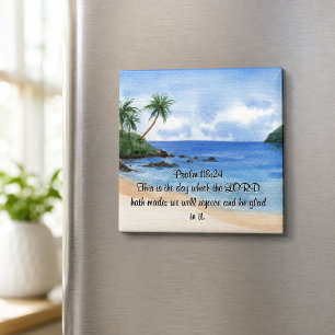 Psalm 118 De Dag van de Heer Palmboom Magneet
