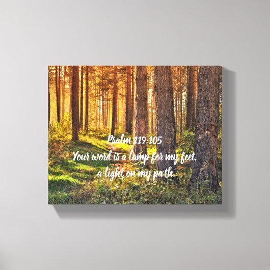 Psalm 119:105 canvas afdruk (Voorkant)