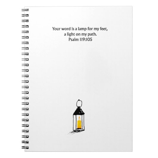 Psalm 119:105 Christian Journal Scripture Notebook Notitieboek (Voorkant)