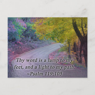 PSALM 119:105 DIE WOORDEN - LICHT NAAR MIJN PAD - BRIEFKAART