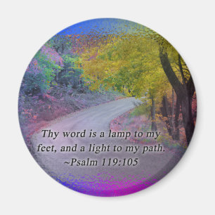 PSALM 119:105 DIE WOORDEN - LICHT NAAR MIJN PAD - MAGNEET