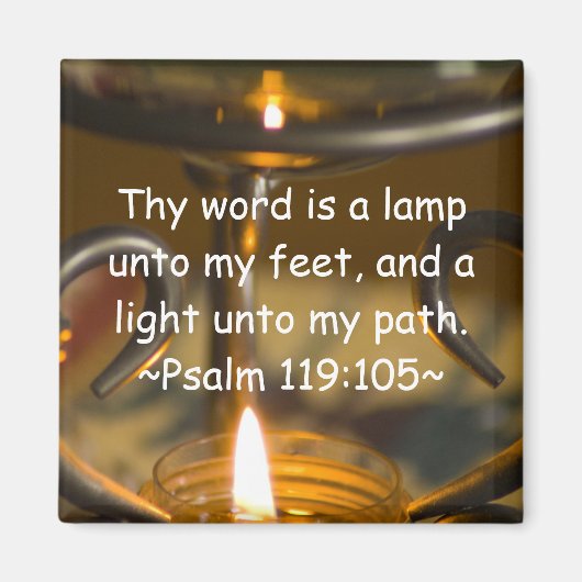 psalm 119:105 Magnet Magneet (Voorkant)