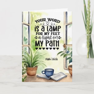 Psalm 119:105 Uw Woord is een Lamp Bijbelvers Kaart