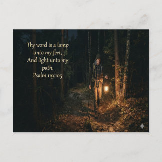 Psalm 119:105 Uw Woord is een Lamp voor Mijn Voete Briefkaart