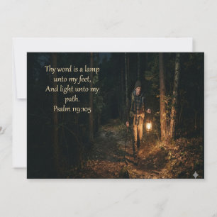Psalm 119:105 Uw Woord is een Lamp voor Mijn Voete Kaart