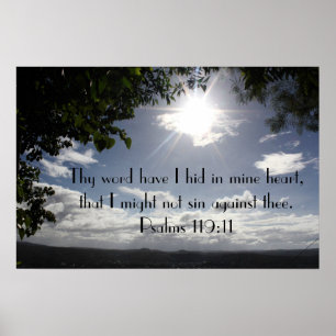 Psalm 119:11 tweeslachtig poster