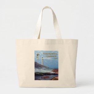 Psalm 119 Christelijke geschenken van vuurtoren Grote Tote Bag