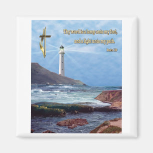 Psalm 119 Christelijke geschenken van vuurtoren Magneet