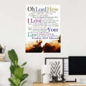 Psalm 119 Mem Dacht Poster (Thuiskantoor)