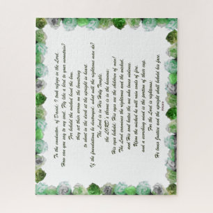 Psalm 11 Schriftontwerp voor de Verzen Legpuzzel