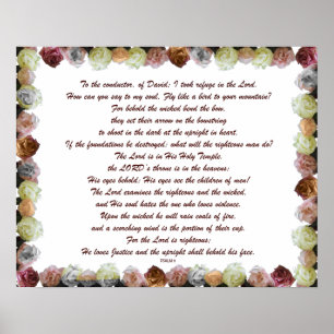 Psalm 11 Schriftuur Kunst - Vertrouw op de Heer Poster