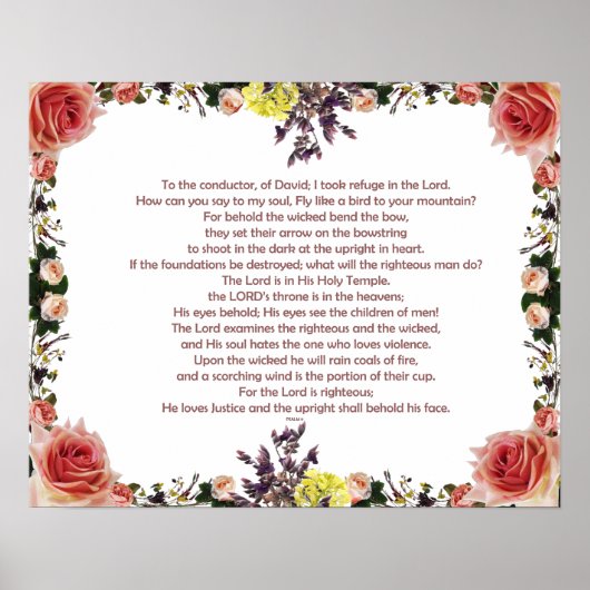 psalm 11 van David tot dirigent; Poster (Voorkant)