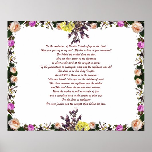 Psalm 11, vliegen als een vogel naar je berg, poster (Voorkant)