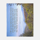 psalm 121:1-2 fleece deken (Voorkant)