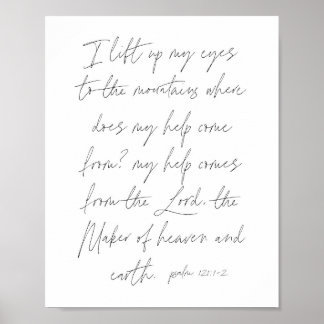 Psalm 121:1-2 script poster