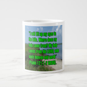 Psalm 121:1-2 WEBU Mug Extra Grote Beker