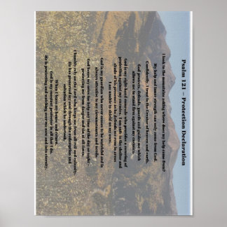Psalm 121-beschermingsverklaring Poster