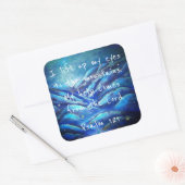 Psalm 121 Christelijke Scriptstickers Vierkante Sticker (Envelop)