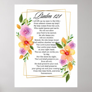 Psalm 121 Geometrisch Lijst Poster