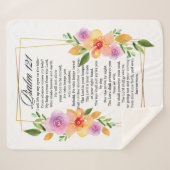 Psalm 121 Geometrisch Lijst Sherpa Deken (Voorkant (horizontaal))