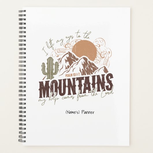 Psalm 121 Gepersonaliseerd Christelijk Planner (Voorkant)