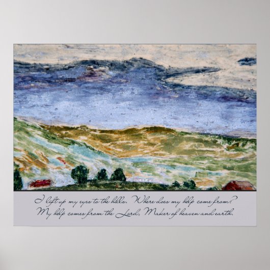 Psalm 121 Ik tilt mijn ogen op naar het heuvelland Poster (Voorkant)