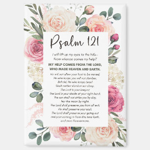 Psalm 121 Ik zal mijn ogen opheffen Bloemenbijbel Magneet