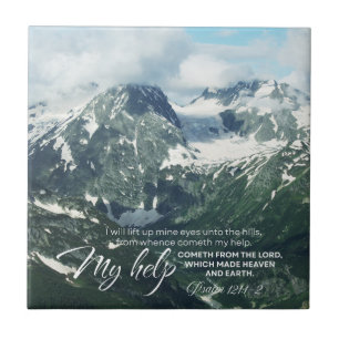 Psalm 121 Ik zal mijn ogen optillen naar de heuvel Tegeltje