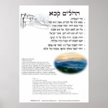 Psalm 121 in het Hebreeuws, het Engels, en de tran