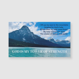Psalm 121 Inspirational Mountain Lake Photo Magnet