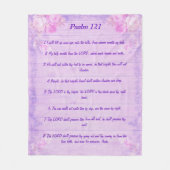 Psalm 121 Lila deken van de florale vlies (Voorkant)