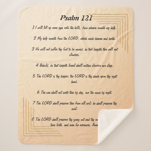 Psalm 121 sherpa blanket sherpa deken (Voorkant)