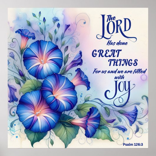 Psalm 126:3 Christelijk Poster (Voorkant)