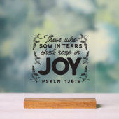Psalm 126:5 Scripture Typography – Reap in Joy (Neutre)