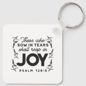 Psalm 126:5 Scripture Typography – Reap in Joy Sleutelhanger (Achterkant)
