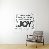 Psalm 126:5 Scripture Typography – Reap in Joy Wandkleed (In situ)