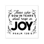 Psalm 126:5 Scripture Typography – Reap in Joy Zelfinktende Stempel (Design)