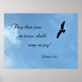 Psalm 126:5 Zij die in tranen zeugen, moeten ... Poster (Voorkant)