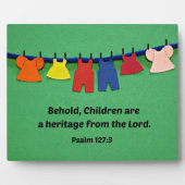 Psalm 127:3 Behold, Kinderen zijn een erfgoed... Fotoplaat (Voorkant)