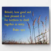 Psalm 133:1 Behold, hoe goed en aangenaam Fotoplaat (Voorkant)