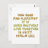 psalm 133:1 briefkaart (Voorkant / Achterkant)