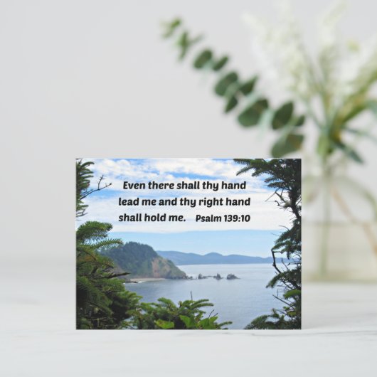 Psalm 139:10 Zelfs daar zullen ze me leiden Feestdagenkaart (Staand voorkant)